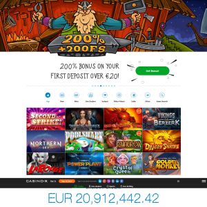 Casino X Casino, Get 100000P +200 free spins